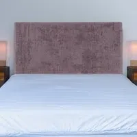 Small Double Naples Velvet Valencia Plain Headboard - Brown