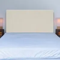 Small Double Naples Velvet Valencia Plain Headboard - Cream