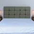 Small Double Pearl Squared Headboard - Charcoal, Linen