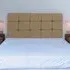 Small Double Pearl Squared Headboard - Cream, Linen