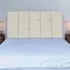 Small Double Pearl Squared Headboard - Cream, Naples Velvet