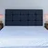 Small Double Pearl Squared Headboard - Midnight, Linen