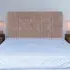 Small Double Pearl Squared Headboard - Mink, Naples Velvet