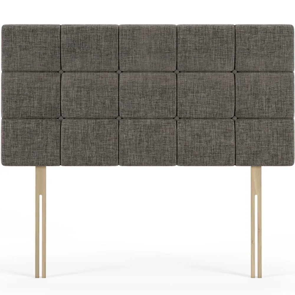 Small Double Pearl Squared Headboard - Slate, Linen