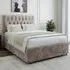 Super King Divan Base with Lona Headboard - Silver, Chenille