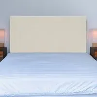 Super King Naples Velvet Valencia Plain Headboard - Cream