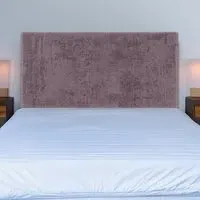 Super King Naples Velvet Valencia Plain Headboard - Mauve