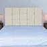 Super King Pearl Squared Headboard - Cream, Naples Velvet