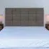 Super King Pearl Squared Headboard - Slate, Linen