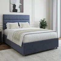Super King Size Divan Base - Blue, Linen
