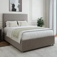 Super King Size Divan Base - Grey, Linen