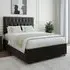 Super King Size Divan Base with Lona Headboard - Grey, Linen