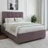 Super King Size Divan Base with Pearl Headboard - Mauve, Velvet