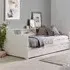 Tyler Single Bed with Trundle - White, Pine