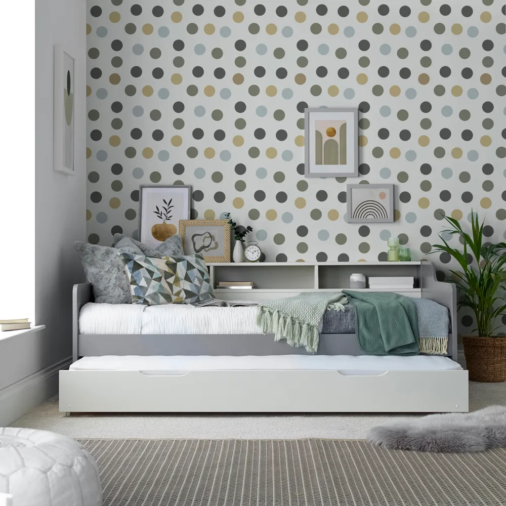 Tyler Single Guest Bed - Grey, Pine