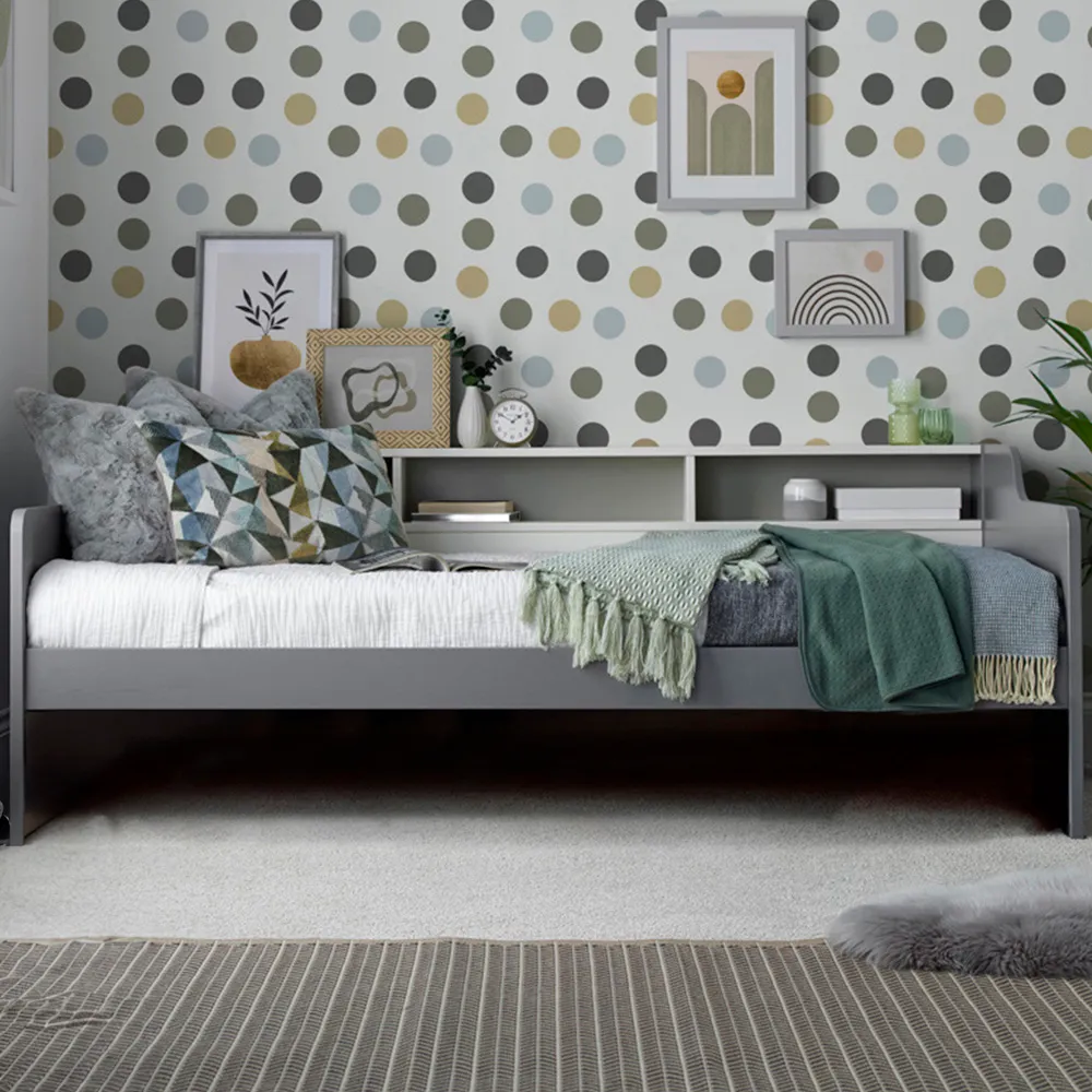 Tyler Single Guest Bed - Grey, Pine image