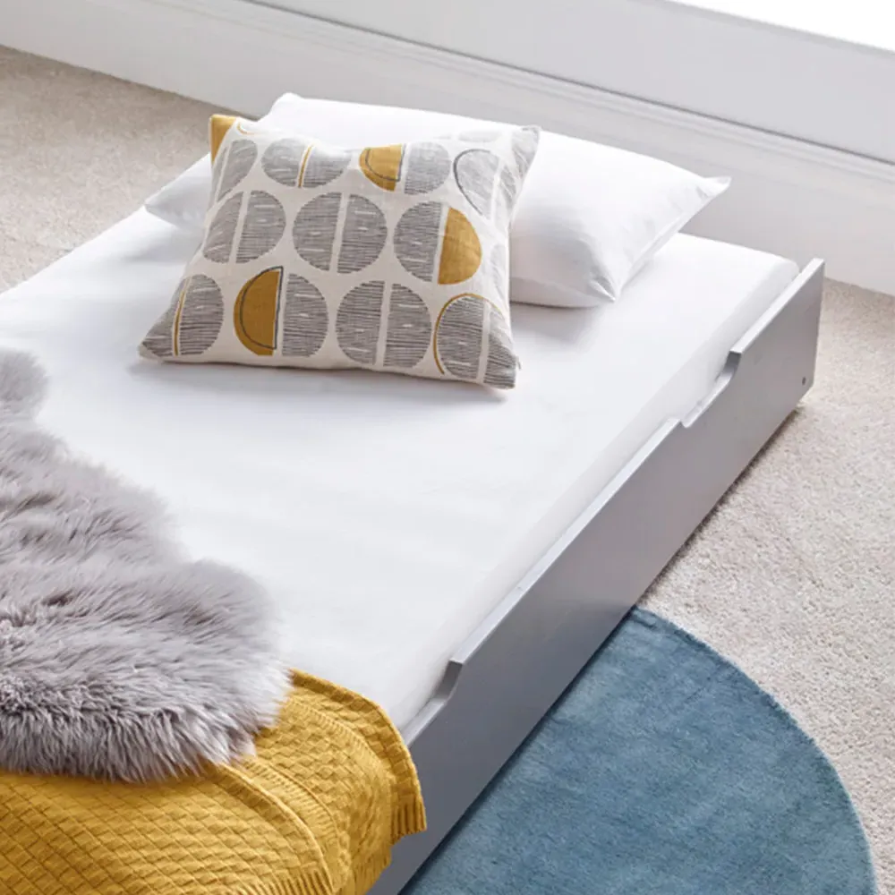 Tyler Single Trundle Bed - Grey, Pine