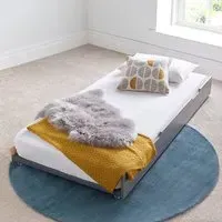 Tyler Single Trundle Bed - Grey, Pine
