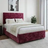 Valencia King Size Divan Base - Purple, Chenille
