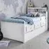 Veera Single Guest Bed with Storage - White