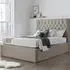 Wilson King Size Ottoman Bed with Storage - Oatmeal, Fabric