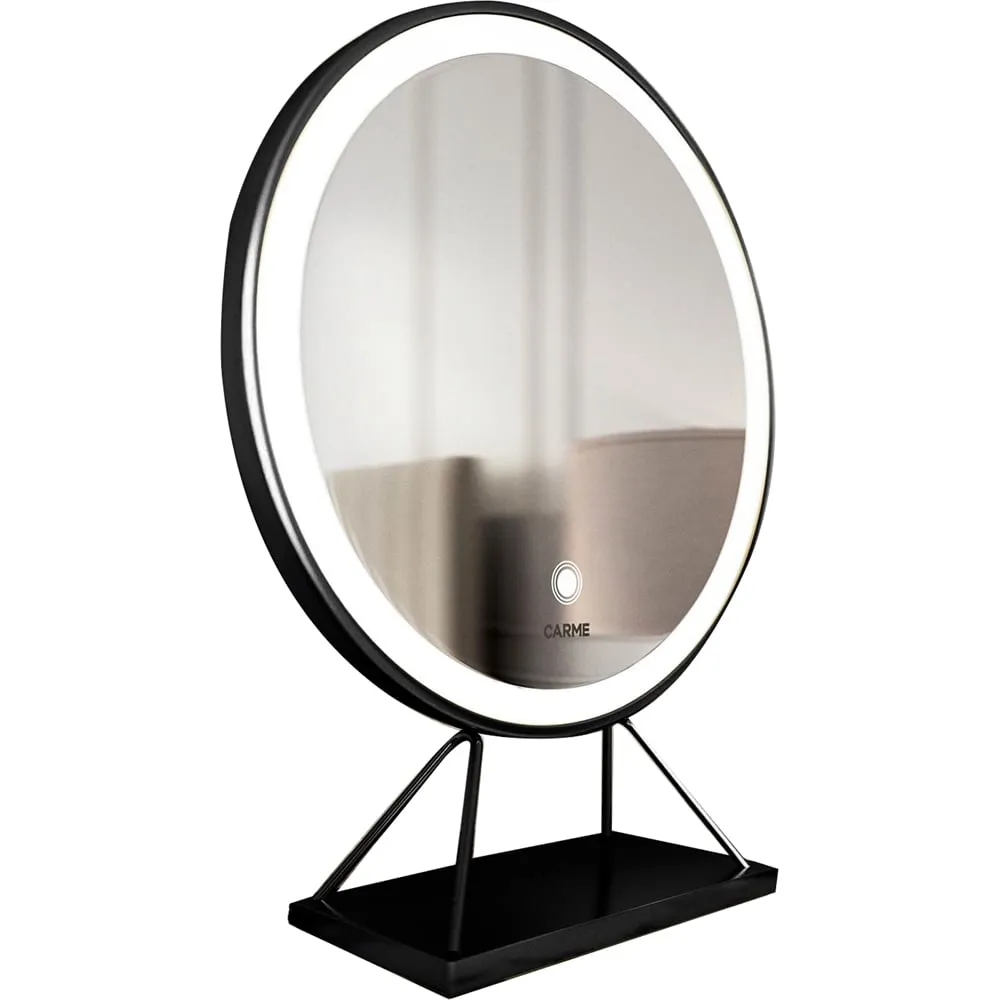 CARME Home Medium Frame Touch Sensor Light Mirror - Black image