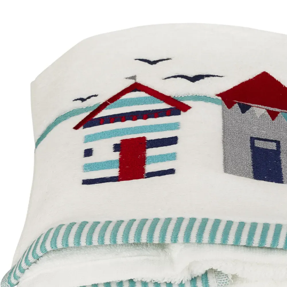 Beach Hut Towel Set of 6 - White, Turkish Cotton