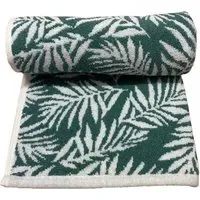 Botanical Bath Towel - Green, Turkish Cotton