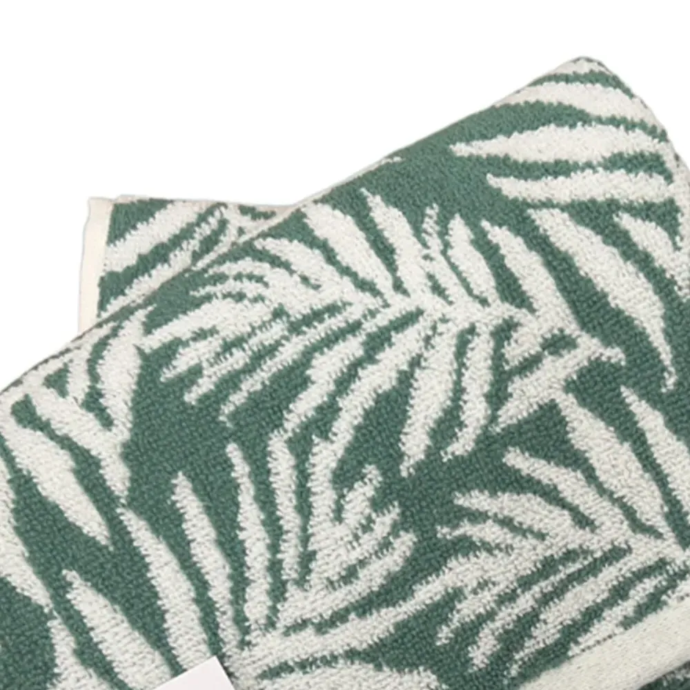 Botanical Hand Towel 2 Pack - Green, Turkish Cotton