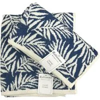 Botanical Hand Towel 2 Pack - Navy, Turkish Cotton