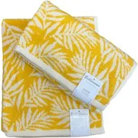 Botanical Hand Towel 2 Pack - Ochre, Turkish Cotton