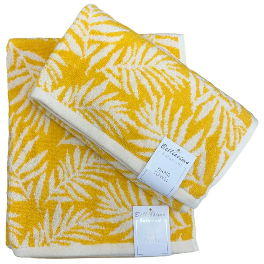 Botanical Hand Towel 2 Pack - Ochre, Turkish Cotton