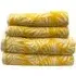 Botanical Turkish Cotton Hand and Bath Towels Set of 4 - Ochre
