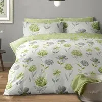 Caroline Single Duvet Set - White, Cotton