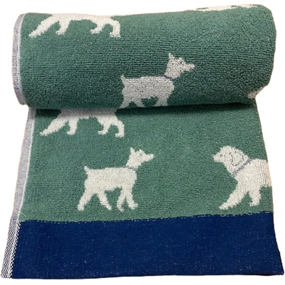 Dog Turkish Cotton Bath Sheet - Green