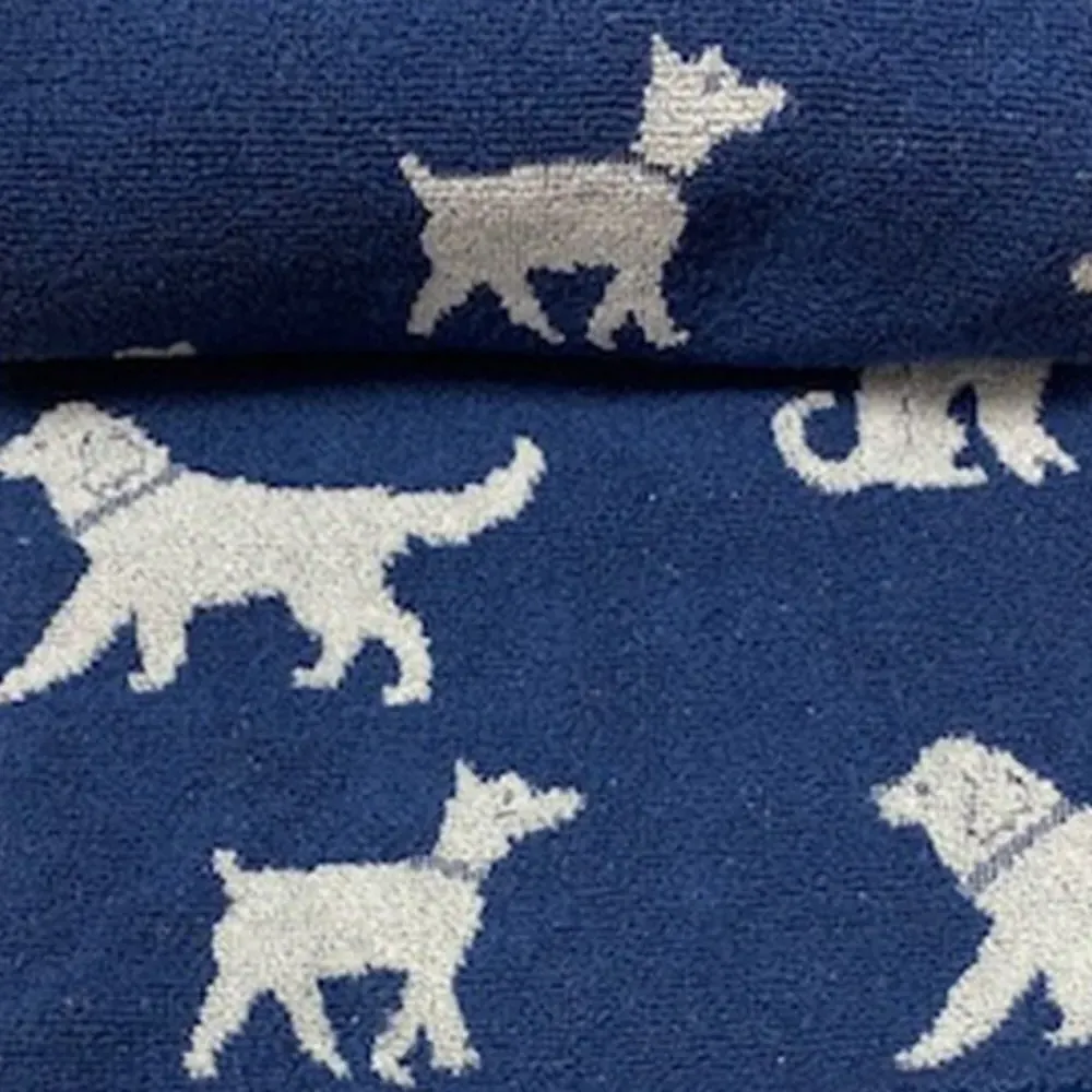 Dog Turkish Cotton Bath Sheet - Navy