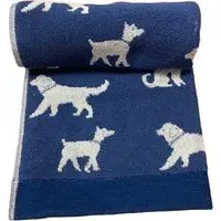 Dog Turkish Cotton Bath Sheet - Navy