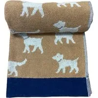 Dog Turkish Cotton Bath Towel - Beige