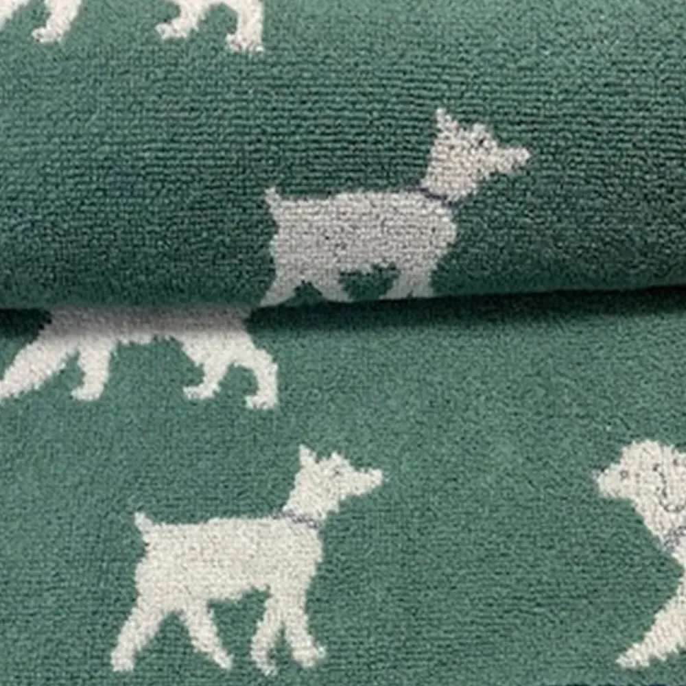 Dog Turkish Cotton Bath Towel - Green
