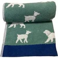 Dog Turkish Cotton Bath Towel - Green
