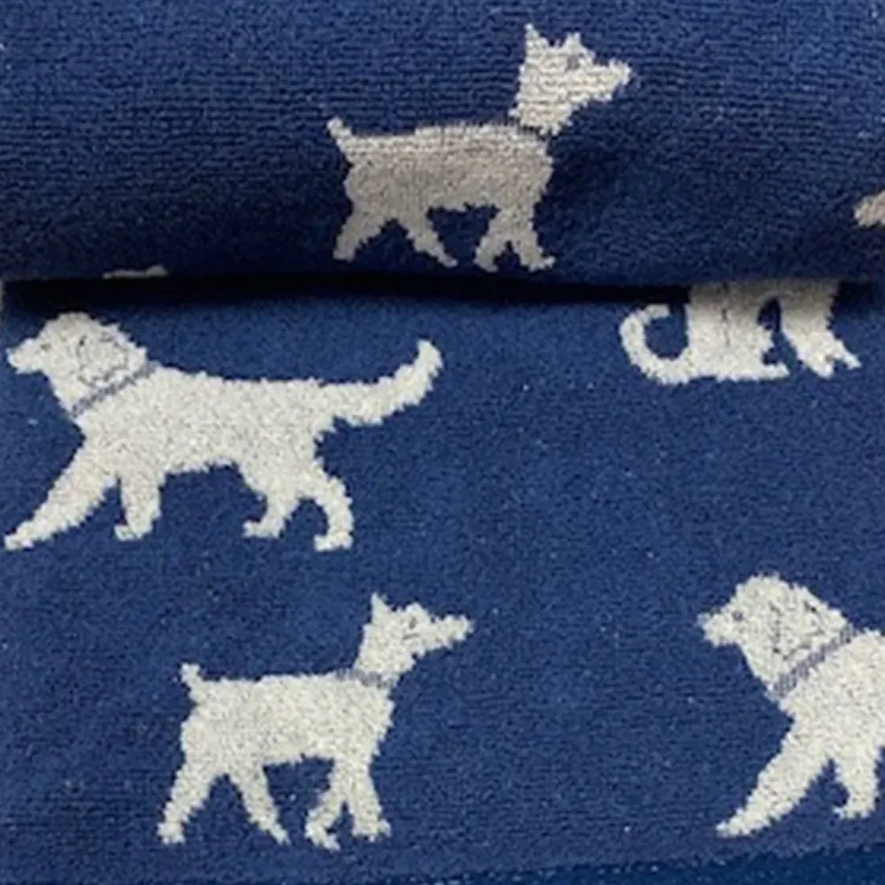 Dog Turkish Cotton Bath Towel - Navy