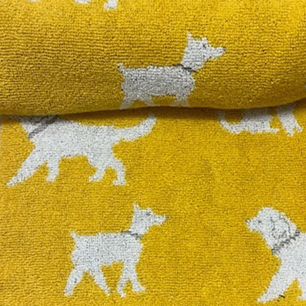 Dog Turkish Cotton Bath Towel - Ochre