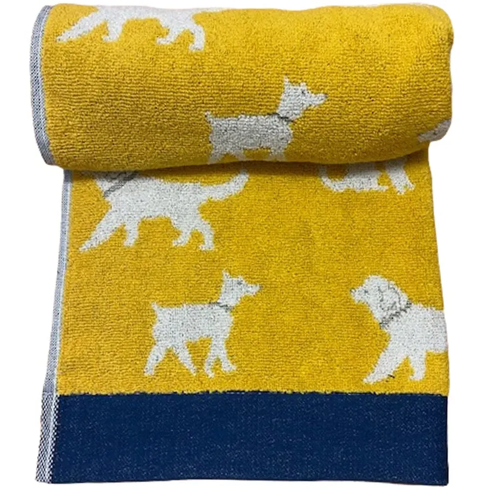 Dog Turkish Cotton Bath Towel - Ochre