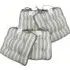 Grey Stripe Seat Pad 4 Pack - Grey, Cotton