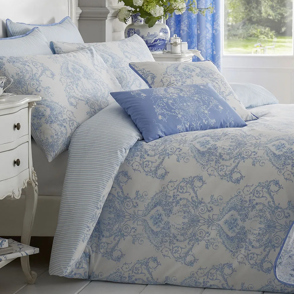 Home King Size Duvet Set - Blue, Cotton