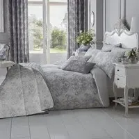 Home Single Toile Duvet Set - Grey, Cotton
