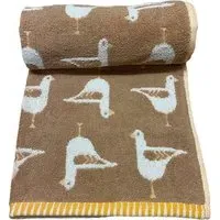 Sea Gull Bath Sheet - Beige, Turkish Cotton