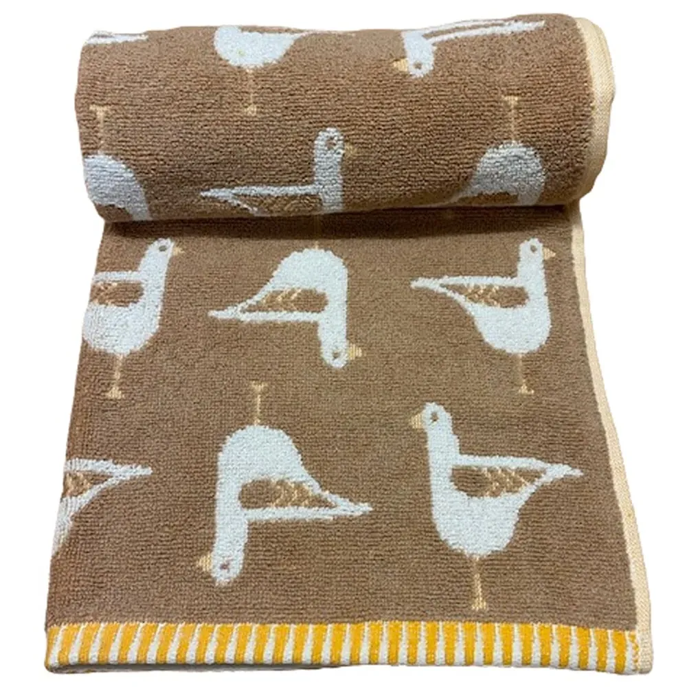 Sea Gull Bath Sheet - Beige, Turkish Cotton