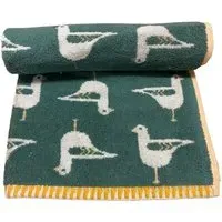 Sea Gull Bath Sheet - Green, Turkish Cotton