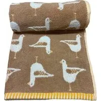 Sea Gull Bath Towel - Beige, Turkish Cotton